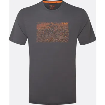 Pánské tričko RAB Syncrino Ridge Tee - Pánské funkční triko Barva: Graphene, Velikost: XL