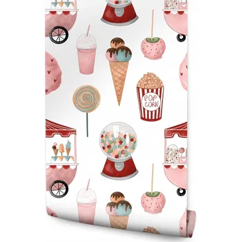 Fototapeta Tapeta do Kuchyně Barevné Sladkosti ZMRZLINA Popcorn