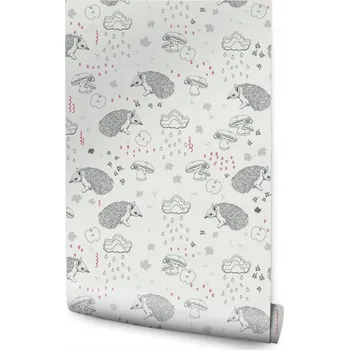 Fototapeta Tapeta do dětského pokoje ježci OBLÁČKY jablka