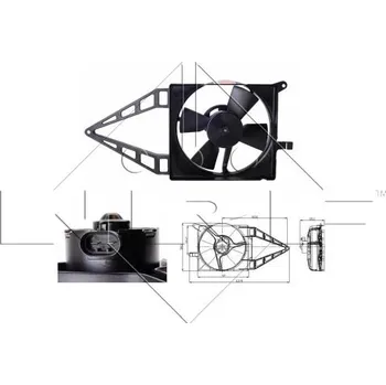 Motor automobilu Větrák, chlazení motoru NRF 47020
