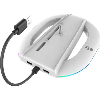 Stojan pro herní konzoli iPega P5S035SA Vertikální Stojan s RGB pro PS5 Slim/PS5 Pro White