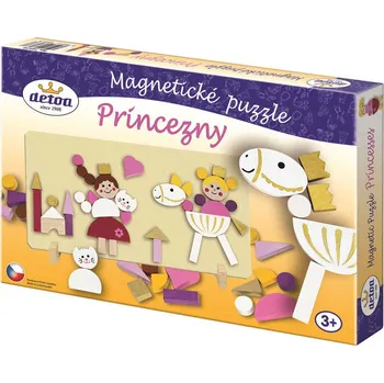 Dřevěná hračka DETOA Puzzle magnetické Princezny v krabici *DŘEVĚNÉ HRAČKY* | 862316
