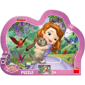 DINO Puzzle obrysové deskové 25 dílků Sofie První a zvířátka 31x23cm skládačka | 862316