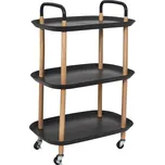 Nábytek Pegas Vozík/stolek Kaleo černý/přírodní