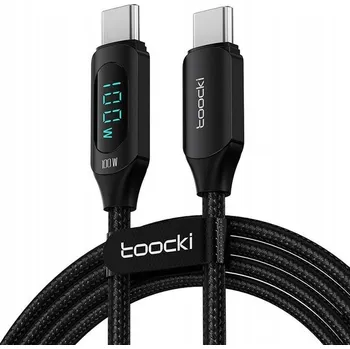 Datový kabel Kabel Toocki 100W USB-C na USB-C 2 m s displejem