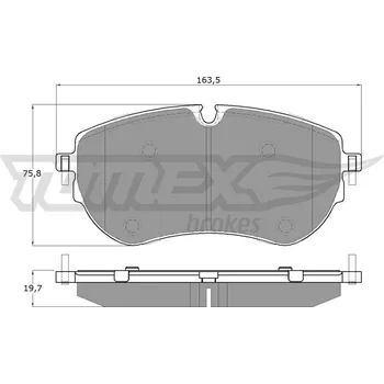 Brzdová destička Sada brzdových destiček, kotoučová brzda TOMEX TX 19-13