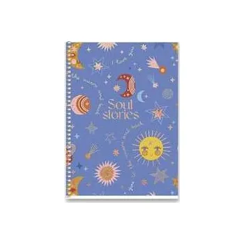 Blok Kroužkový blok Shkolyaryk Soul Stories B5, čtverečkovaný, 80 listů, mix motivů,rychlé dodání