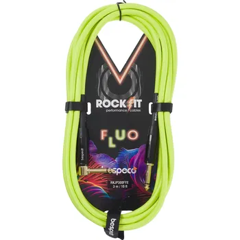 Příslušenství ke zvukové technice Bespeco ROCKIT FLUO Yellow 3 m Right Angle + prodloužená záruka 3 roky