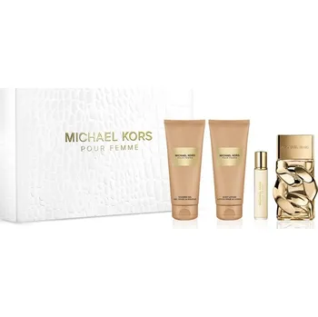 Dámský parfém Michael Kors Pour Femme Michael Kors Pour Femme parfémovaná voda 100 ml + parfémované tělové mléko 100 ml + parfémovaný sprchový gel 100 ml + cestovní sprej 10 ml