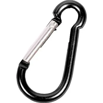 pomocná karabina Vázací-technika.cz Hliníková karabina požárnická černá