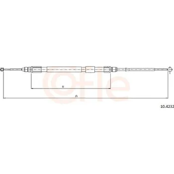 Lanko parkovací brzdy Tažné lanko, parkovací brzda COFLE 92.10.4232