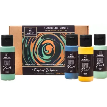 Speciální výtvarná barva Akrylové barvy na šablony - 4x60ml – Tropical Desire
