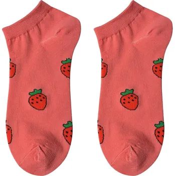 Dámské ponožky Clayre & Eef - Vtipné ponožky jedné velikosti STRAWBERRIES JZSSK0031