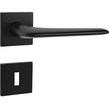 Dveřní kování TI - OPTIMAL - HR 4164Q 5S rozety BBQ, klika/klika BS - Černá matná (153)