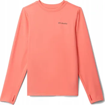 Pánské tričko Dětské trekové tričko s dlouhým rukávem Columbia Chill River, barva korálově červená, velikost L