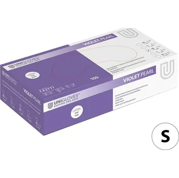 Vyšetřovací rukavice Rukavice Unigloves Nitril S Violet Pearl bez latexu a pudru, 100ks