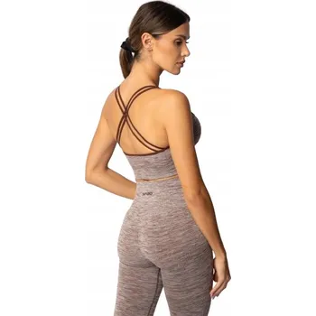 Dámské legíny SPAIO Dámské legíny FITNESS melange coffee L