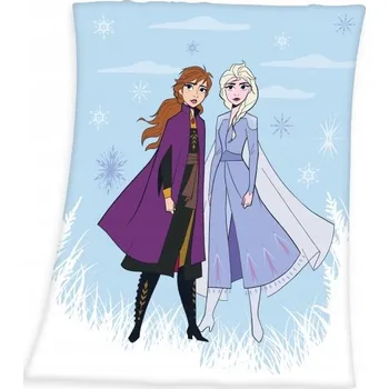 Dětská deka DEKA LEDOVÉ KRÁLOVSTVÍ FROZEN FLEECE DEKA PŘEHOZ Elsa a Anna