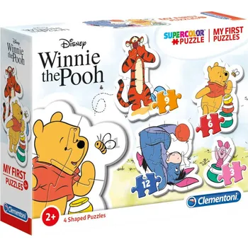 CLEMENTONI Moje první tvarované puzzle Medvídek Pú baby skládačka 4v1 | 862316
