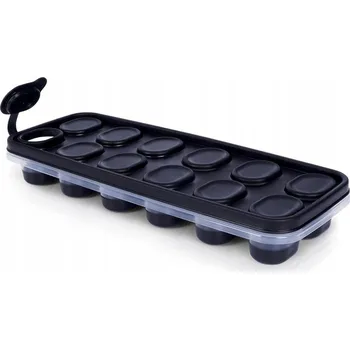 Tvořítko na led SILIKONOVÁ FORMA NA LED S VÍKEM PRO MRAZENÍ, 12 KOSTEK