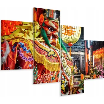 Obraz Čtyřdílný obraz Čínské BOŽSTVO 3D efekt 240x150