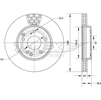 Brzdový kotouč Brzdový kotouč TOMEX TX 71-06