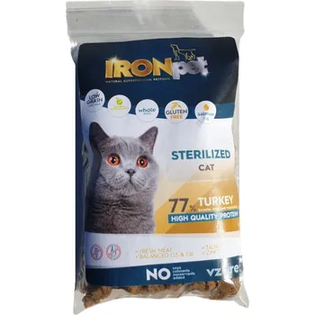 Krmivo pro kočku Vzorek IRONpet Cat Sterilized Turkey (Krůta) 70 g