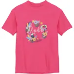 Dětské triko na koupání COLOR KIDS-T-shirt W. Print-5170-Knockout Pink Růžová 128