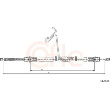 Lanko parkovací brzdy Tažné lanko, parkovací brzda COFLE 11.5574