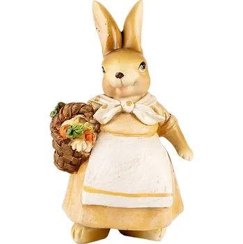 Clayre & Eef - Dekorativní figurka králičí mamky s košíkem 6PR5235
