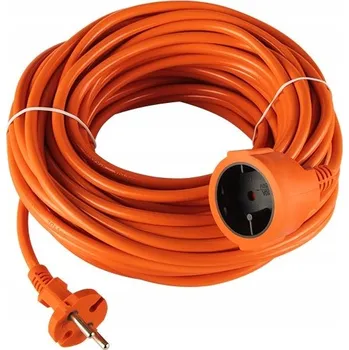 Napájecí kabel Begli jednoduchý Prodlužovací Kabel 20 m 1 ks zásuvek oranžový