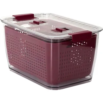 Dóza na potraviny Nábytek Pegas Nádoba na skladování ovoce a zeleniny v lednici bordová
