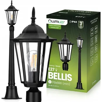 Venkovní osvětlení Osvětlovací sloupek Lumiled Bellis E27 110 cm černý