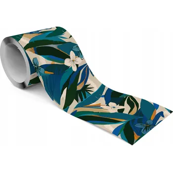 Fototapeta Dekorativní Bordura Bordura na Tapety Tropické KVĚTY Listy Abstrakce