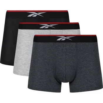 Pánské spodní prádlo Pánské boxerky Reebok GLYNN S Černá, Šedá, Tmavě šedá, Červená