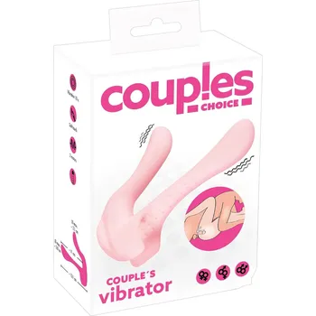 Vibrátor Couples Choice - růžový dvojitý vibrátor pro páry