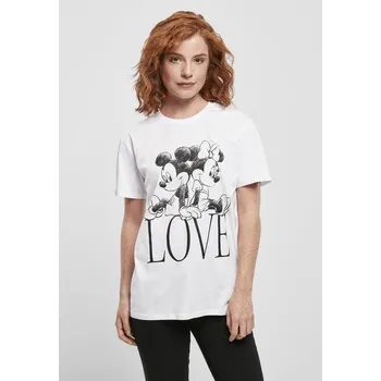 Pánská móda Ladies Minnie Loves Mickey Tee - pink marshmallow L
