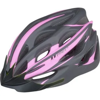 Cyklistická přilba Cyklo helma PRO-T Plus Alcazar In mold černo-růžová matná, M 55-58