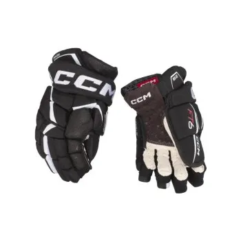 Hokejové rukavice CCM JetSpeed FT6 JR, Velikost 12" (14 - 17 cm), Barva Černá / Červená / Bílá