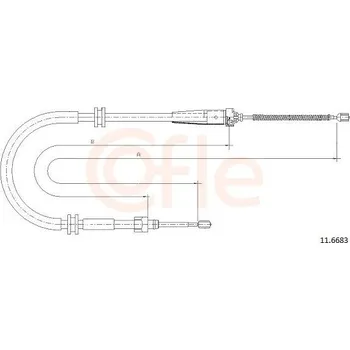 Lanko parkovací brzdy Tažné lanko, parkovací brzda COFLE 92.11.6683