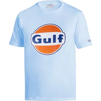 Pánské tričko Sparco triko s logem Gulf, barva: světle modrá, velikost: M