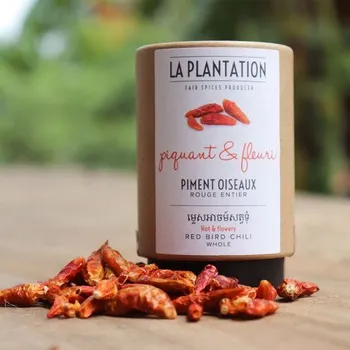 Koření La Plantation Bird Chilli z Kambodži (celé) 15g tubus