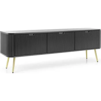 Televizní stolek TV stolek ZOVA RTV168 - Černá / Zlaté nohy