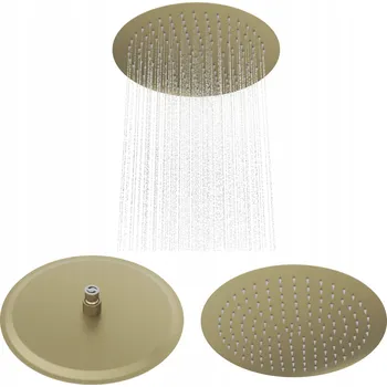 Sprchová hlavice Dešťová sprchová hlavice kulatá zlatá SLIM do sprchových koutů 30 cm