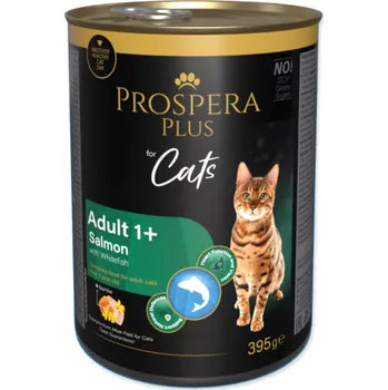 Krmivo pro kočku Konzerva Prospera Plus Adult 1+ Lososové paté s bílou rybou 395g