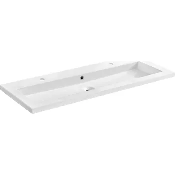 Umyvadlo Keramické zápustné umyvadlo Spirit 120 cm bílé