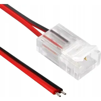 LED páska PŘÍMÁ SPOJKA PRO KABELY K LED PÁSKŮM COB LED 8mm KLIKACÍ OBOUSTRANNÁ