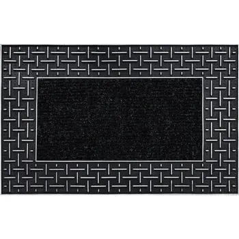 Rohožka UNIVERZÁLNÍ PROTISKLUZOVÁ ROHOŽKA 45x70 GUMA MŘÍŽKA stříbrná #BH026