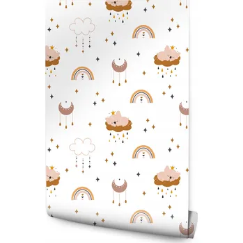 Fototapeta Tapeta v roli do dětského pokoje Medvídci KOALA, mráčky, duhy, hvězdy