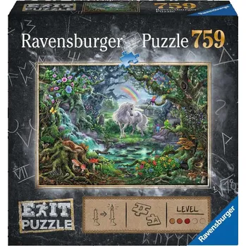 Puzzle RAVENSBURGER Hra puzzle únikové Jednorožec 759 dílků 70x50cm skládačka 2v1 | 448175